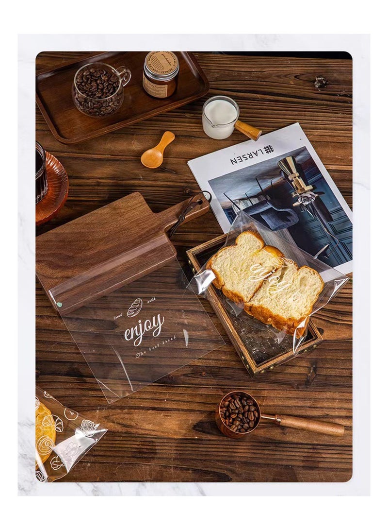 100 Pcs Premium Clear Bread Bags with Self-Sealing Closure，Cookie Bags for Bread, Loaves, Pastries,Baked Goods - Image 4